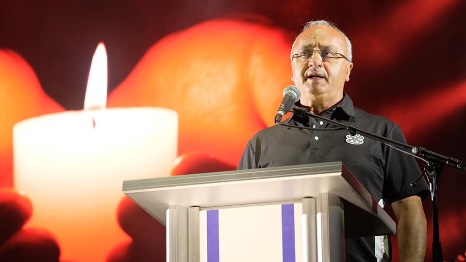 במהלך כל יום הזיכרון הוקרנו שמות החללים על גבי מסכי הענק 