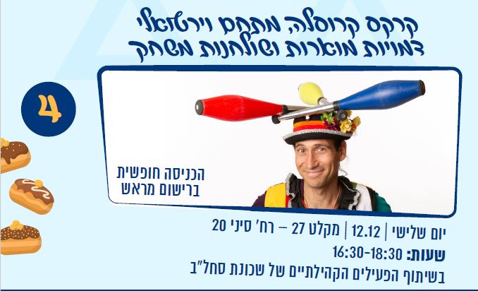 קרקס קרוסלה. מידע טקסטואלי מתחת לתמונה