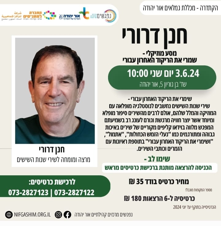 הקתדרה עם חנן דרורי. מידע מתחת לתמונה