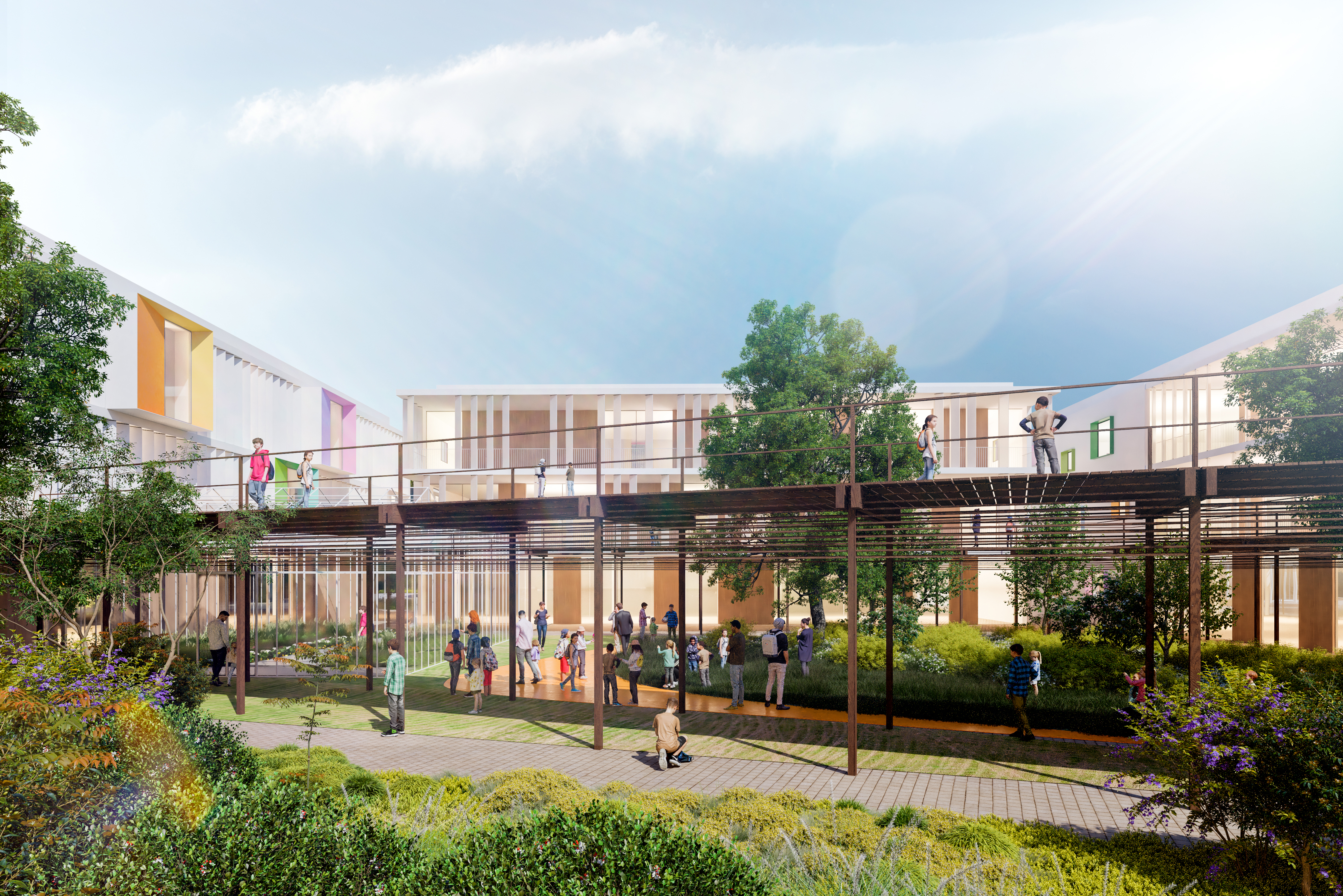 הדמיה של בית ספר בשכונת נווה איילון