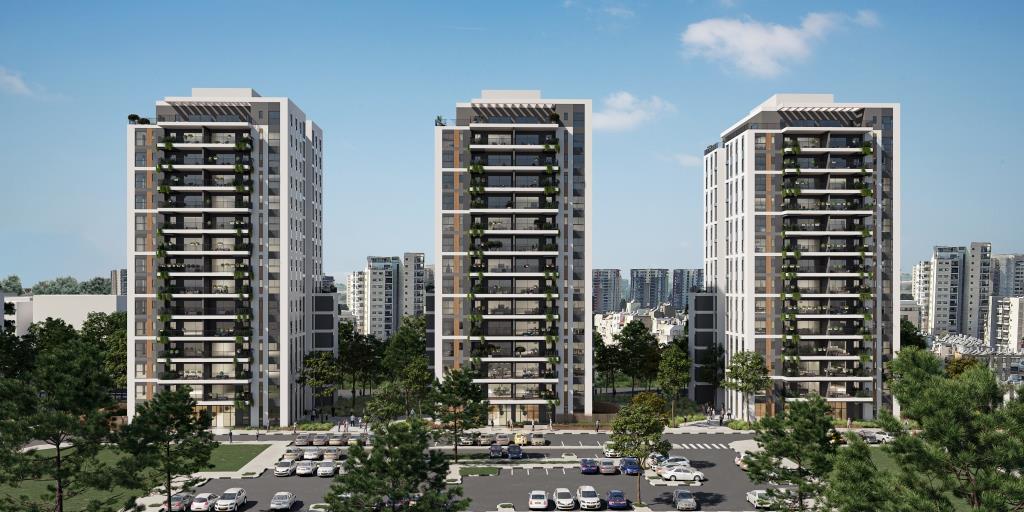 פרויקט התחדשות עירונית העצמאות באור יהודה הדמיה משרד כנען שנהב אדריכלים