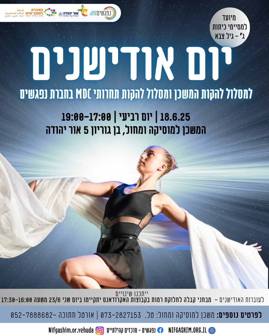 יום אודישנים למסלול להקות המשכן ומסלול להקות תחרותי MDC בחברת נפגשים