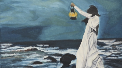 יעל זבורוב כלה בחשכה אקריליק.jpg